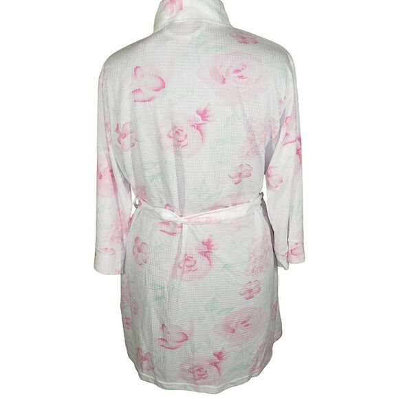 Dream Lover Floral Lightweight Waffle Knit Robe With Pockets Size Large - Picture 4 of 6
